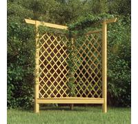 AX Pergolato Pergola Panca Integrata Rose Rampicanti Legno 166x81x174cm + 318418