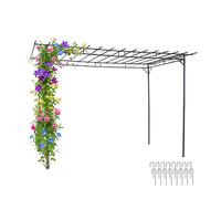 Pergola arco per rose e rampicanti, pergolato da giardino, supporto metallico
