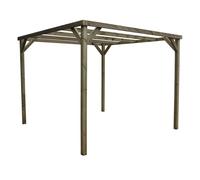 Pergola autoportante in legno gamma Kora di vitaOrto: eleganza naturale per il tuo spazio esterno (legno di pino, 300 x 240 x 240 cm)