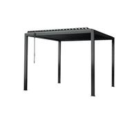Pergola bioclimatica "Afrodite" in acciaio 3x4 m (Grigio)