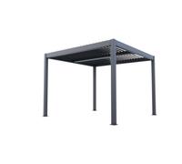 PERGOLA BIOCLIMATICA ATENA 3X4 H250 ANTRACITE LAMELLE ORIENTABILI CON MANONELLA