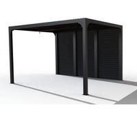 Pergola bioclimatica Foresta gazebo in alluminio, apertura manuale, 360x300 con