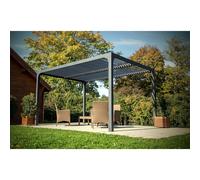 Pergola bioclimatica Foresta gazebo in alluminio, apertura manuale, 360x300