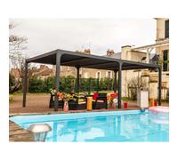 Pergola bioclimatica in alluminio 3660 antracite 360x600 cm Antracite