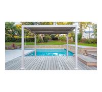 Pergola bioclimatica in alluminio Solanum Plus 300x300xH240 cm bianco Bianco