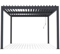 Pergola bioclimatica in alluminio "Windsor" - 3 x 4 m - Antracite