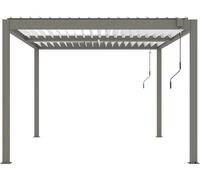 Pergola bioclimatica in alluminio "Windsor" con led 3 x 4 - Taupe