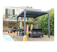 Pergola Bioclimatica In Metallo con alette orientabili da 300x240 cm