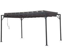 Pergola bioclimatica in tessuto "Lodge" da 3 x 4 m - Antracite