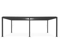 PERGOLA BIOCLIMATICA OCEAN 3.6X7.2 ANTRACITE IN ALLUMINIO CON LAMELLE ORIENTABILI GAZEBO COPERTURA TETTOIA