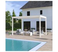 PERGOLA BIOCLIMATICA OMBRÉA "VS" IN ALLUMINIO BIANCO 397x303x257 CM