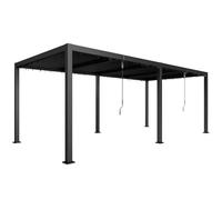 Pergola Bioclimatica Outsunny 3x6m Grigio Lame Orientabili Alluminio Giardino