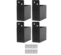Pergola Brackets 4-Piece Heavy Duty Hardware Kit, Rust-Resistant Steel Connectors for Outdoor Deck Framing, Shed, Greenhouse, Garage, Home Garden Structure Building