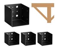 Pergola Brackets - 4x4 Pre-Drilled Heavy-Duty Metal Support Connector | 4-Piece Patio Post Gazebo Brackets for Outdoor Garden Pathway