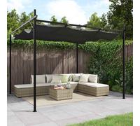 Pergola con tetto retrattile antracite 295x292x230 cm