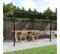 VIDAXL - Pergola Con Tetto Retrattile Antracite 589x292x230 Cm