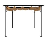 Pergola con Tetto Retrattile Talpa 3x3m in Acciaio 180 g/m²