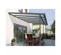 PERGOLA DA ESTERNO IN ALLUMINIO ANTRACITE CON COPERTURA IN POLICARBONATO 4X3 M