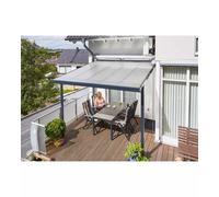 PERGOLA DA ESTERNO IN ALLUMINIO COLORE ANTRACITE CON COPERTURA IN POLICARBONA...