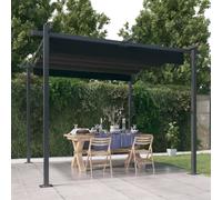 Pergola da Giardino con Tetto Retrattile 3x3 m Antracite