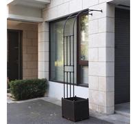 Pergola da giardino in acciaio resistente con supporto per piante rampicanti, arco per matrimonio, per rose, palloncini, tulle e luci per feste (60 x 240 x 40 cm)