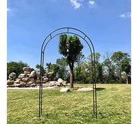 Pergola da giardino in metallo, 350 x 220 cm, robusto arco per rose per piante rampicanti, decorazione per esterni, prato, cortile, matrimoni, feste (dimensioni: 120 x 220 x 180 x 220 cm, 240 x 220 cm