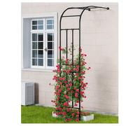 Pergola da giardino in metallo per piante rampicanti, semicircolare, per matrimoni, feste e decorazioni esterne, struttura durevole ed elegante per miglioramenti del giardino