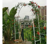 Pergola da giardino in metallo per piante rampicanti, traliccio ad arco per rose, decorazione per matrimoni, dimensioni disponibili: da 1,2 x 2,3 m a 3,5 x 2,3 m, finitura verde, perfetta per eventi