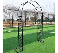 Pergola da giardino in metallo resistente, traliccio resistente alle intemperie per piante rampicanti e rose, supporto per matrimoni all'aperto, nero, 2,6 m di lunghezza x 2,3 m di altezza, ideale per