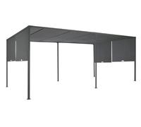 Pergola da terrazzo antracite Sevilla 3x6m con tende Garden Point