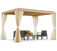 Pergola da terrazzo autoportante Lagos Premium 3x4 Garden Point in legno - bianco