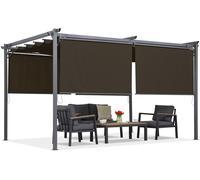 Pergola da terrazzo marrone con tapparelle La Palma 3x4 Garden Point