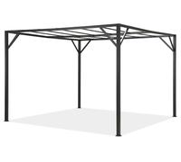 Pergola da terrazzo Santorini 4 x 4 m in metallo antracite Garden Point