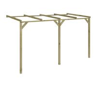 Pergola di legno 2 x 4 x 2,2 m per terrazza giardino tettoia in legno di pino impregnato verde con tetto inclinato per drenaggio dell'acqua, robusta e durevole