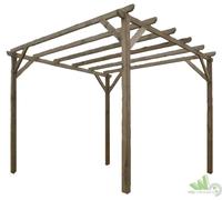 PERGOLA GAZEBO LEGNO PINO IMPREGRATO 3X3 MT 300X300 CM TETTOIA GAZEBO TRAVE