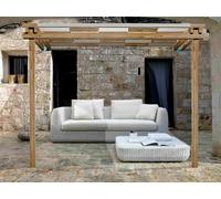 Pergola giardino ADDOSSATA in Legno impregnato - 300x300x240h cm - pali 9x9 cm