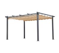Giardini del Re Pergola in Alluminio da Esterno Giardino con Telo Retrattile cm 300x400x230h