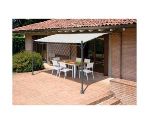 Pergola in ferro e poliestere 400x300x260 cm Sabbia