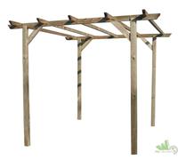 PERGOLA IN LEGNO IMPREGNATO 300X300X220 H CM 3X3MT GAZEBO TETTOIA PERGOLATO