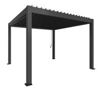 Pergola in Metallo Biohort 3.5x3.5 m Grigio Quarzo Metal