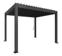 Pergola in Metallo Biohort 3x3.5 m Grigio Quarzo Metal