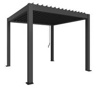 Pergola in Metallo Biohort 3x3 m Grigio Quarzo Metal