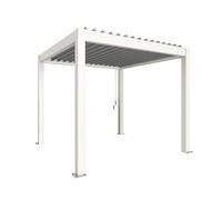 Pergola in metallo Biohort bianco/argento 312x312x264 cm Bianco
