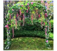 Pergola in metallo resistente alle intemperie, traliccio da arrampicata per rose e clematidi, pergolato da giardino per matrimoni, arco da esterno, decorazione da giardino durevole e abbellitore del