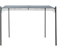 Pergola inclinata in metallo addossato - 3 x 2,5 m - Grigio
