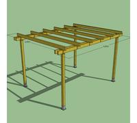 Pergola libera in legno h. 2,50 varie misure in pino impregnato e staffe incluse