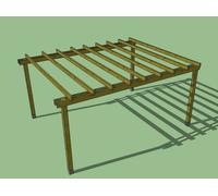 Pergola libera in legno h. 2,50 varie misure in pino impregnato e staffe incluse
