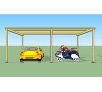 Pergola libera in legno h. 2,50 varie misure in pino impregnato e staffe incluse