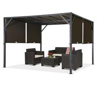 Pergola metallica da terrazzo Santorini 3 x 4 m marrone Garden Point