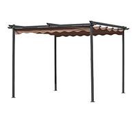 Giardini del Re Pergola Pergolato da Giardino Tettoia per Esterno con Telo Retrattile in Acciaio 3x3